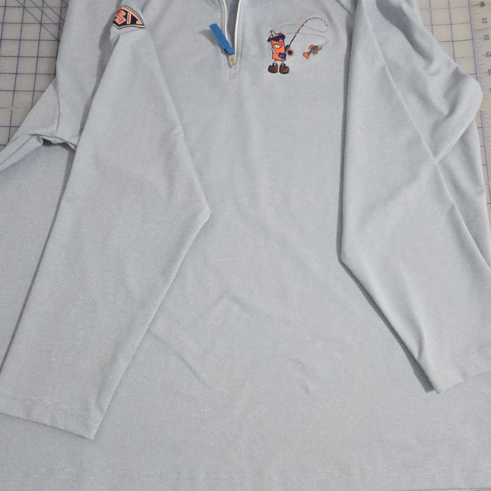 Devon & Jones Light Blue Quarter-Zip Pullover